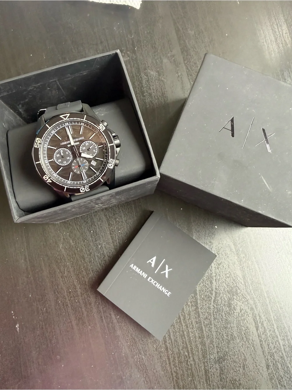 Armani Exchange Spencer Black Chronograph Men's Watch